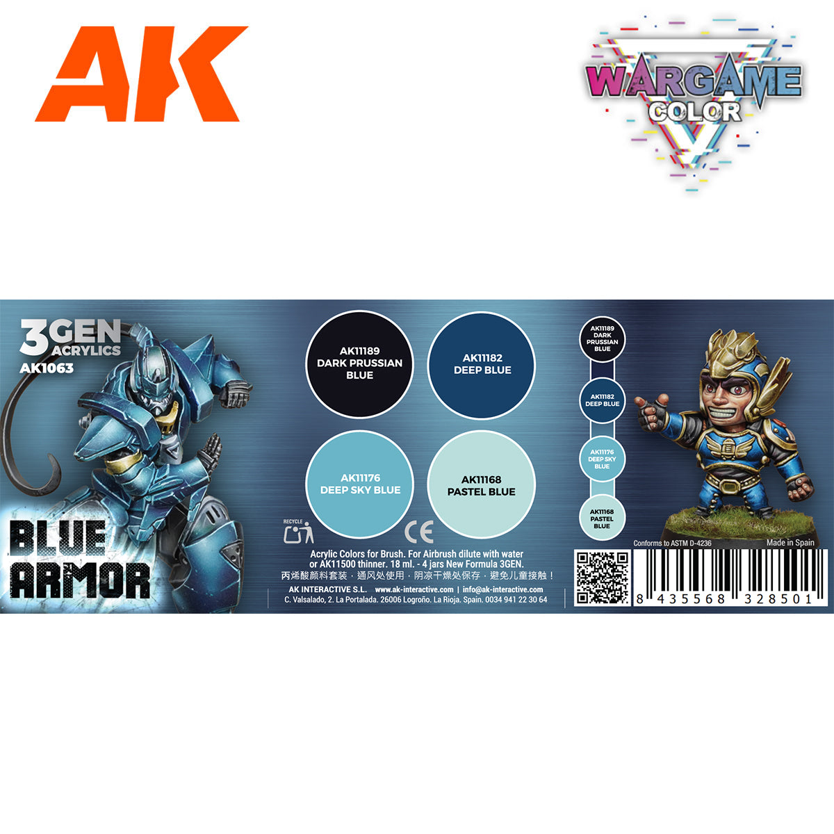 WARGAME COLOR SET. BLUE ARMOR. - vista 2 - AK