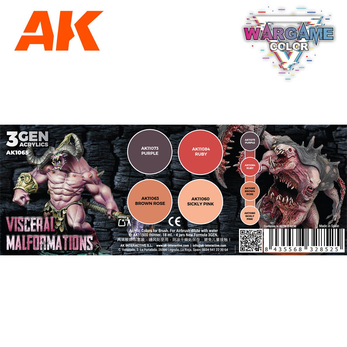 WARGAME COLOR SET. VISCERAL MALFORMATIONS. - vista 2 - AK