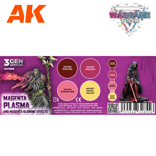 WARGAME COLOR SET. MAGENTA PLASMA AND GLOWING EFFECTS.