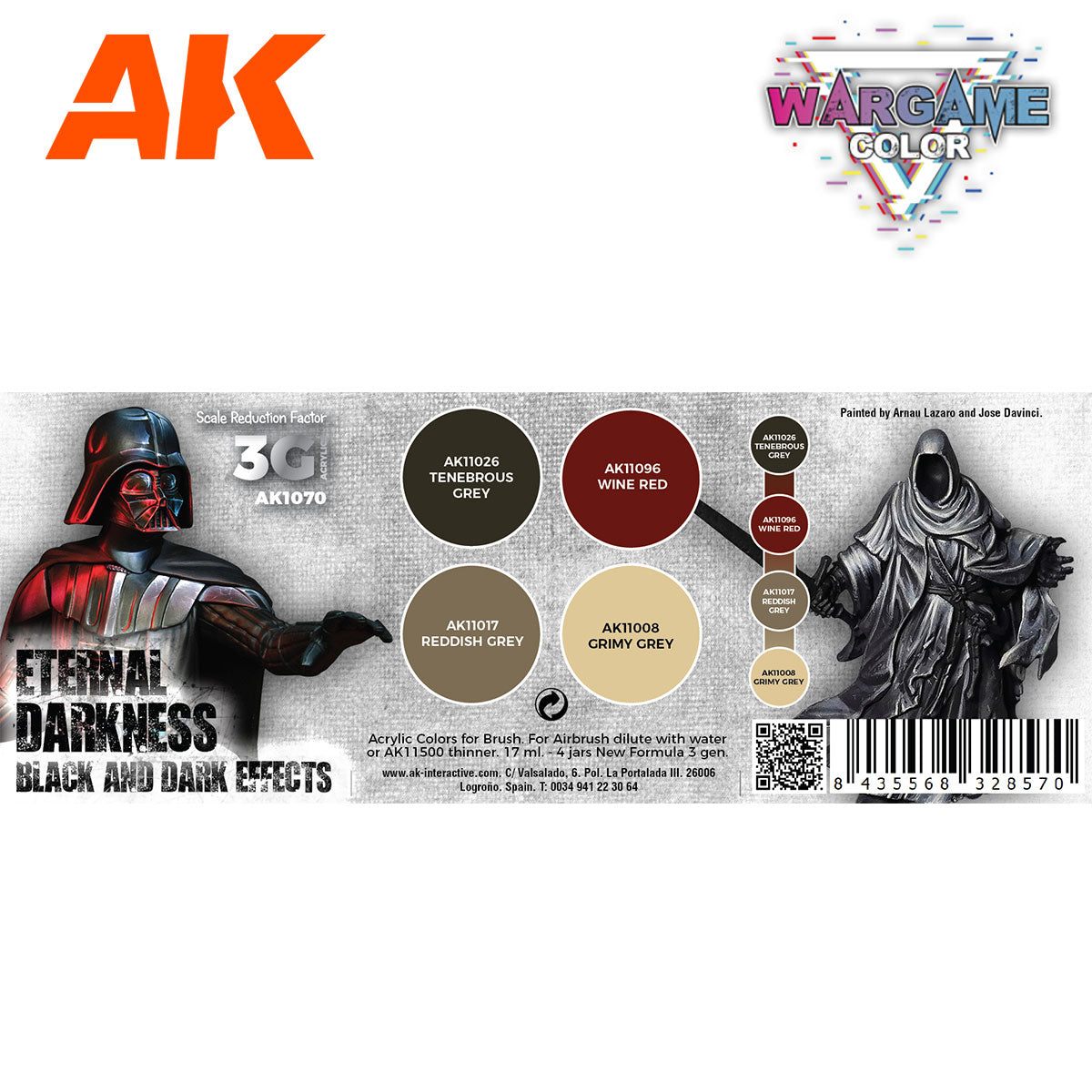 WARGAME COLOR SET. ETERNAL DARKNESS. - vista 2 - AK