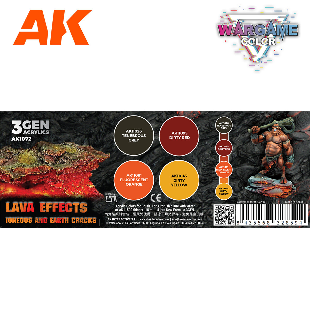 WARGAME COLOR SET. LAVA EFFECTS. - vista 2 - AK
