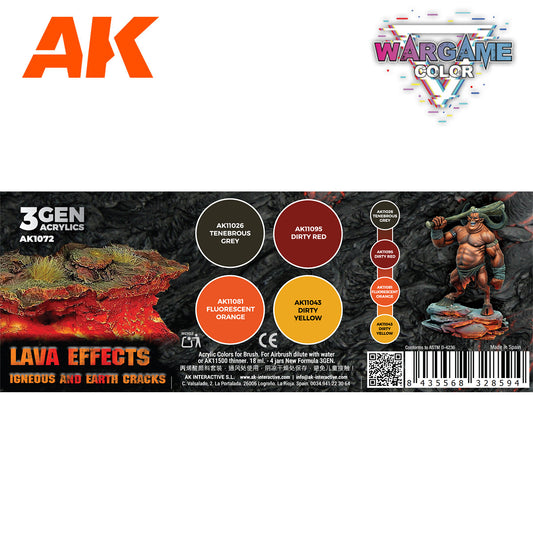 WARGAME COLOR SET. LAVA EFFECTS.
