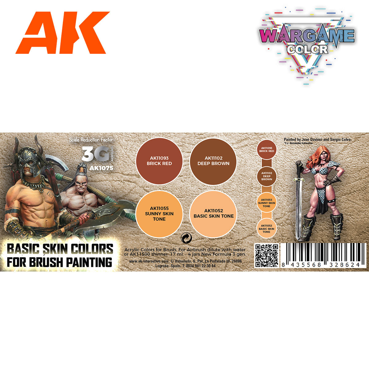 WARGAME COLOR SET. BASIC SKIN COLORS. - vista 2 - AK