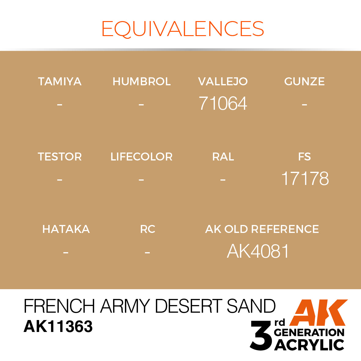 FRENCH ARMY DESERT SAND – AFV - vista 3 - AK