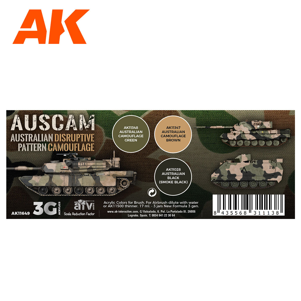 AUSCAM COLORS SET 3G - vista 2 - AK