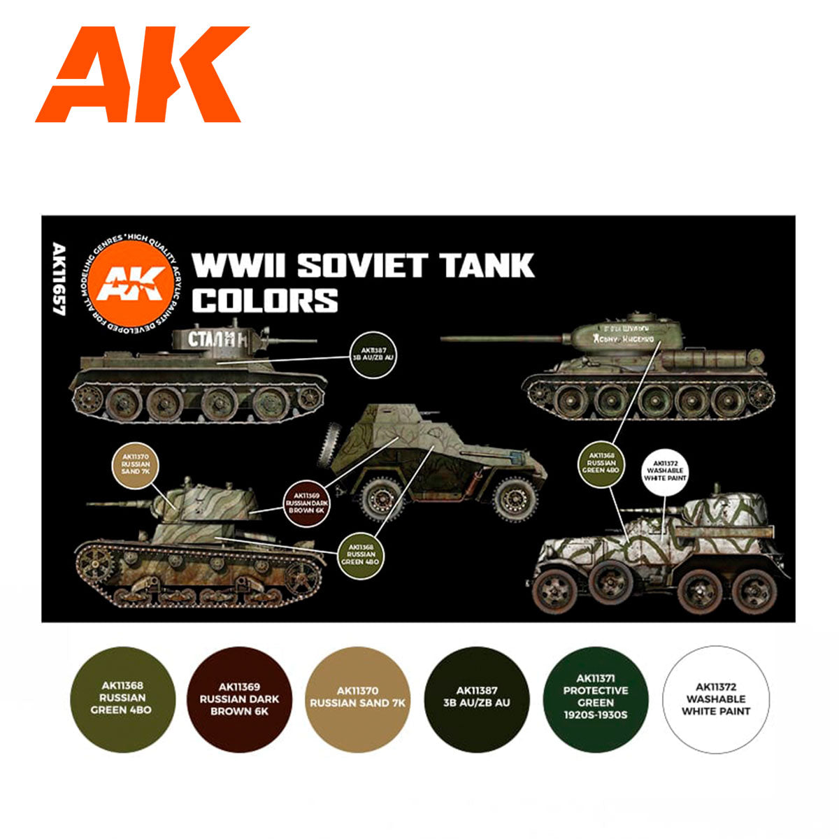 WWII SOVIET TANK COLORS - vista 2 - AK