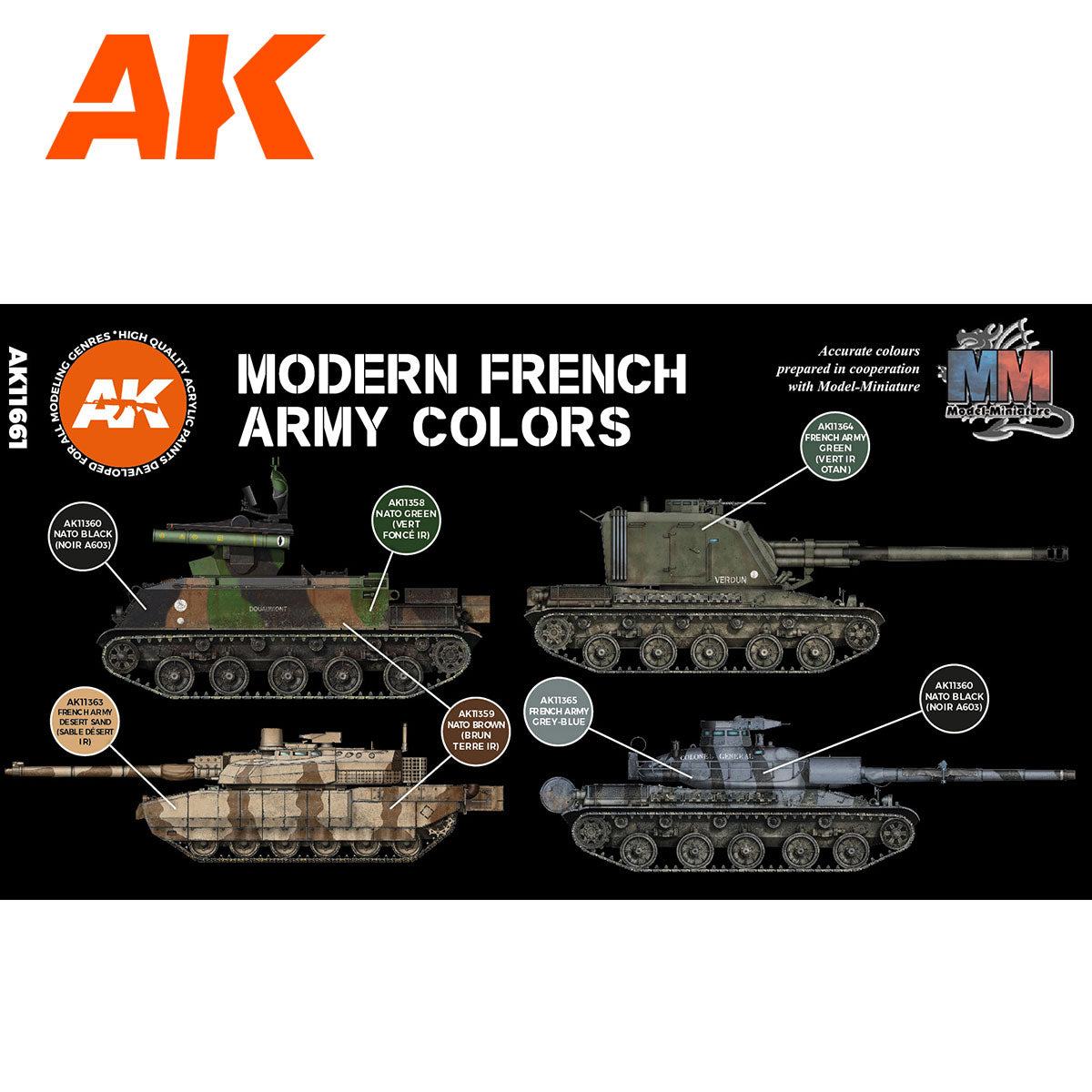 COLORES DEL EJÉRCITO FRANCÉS MODERNO - vista 2 - AK
