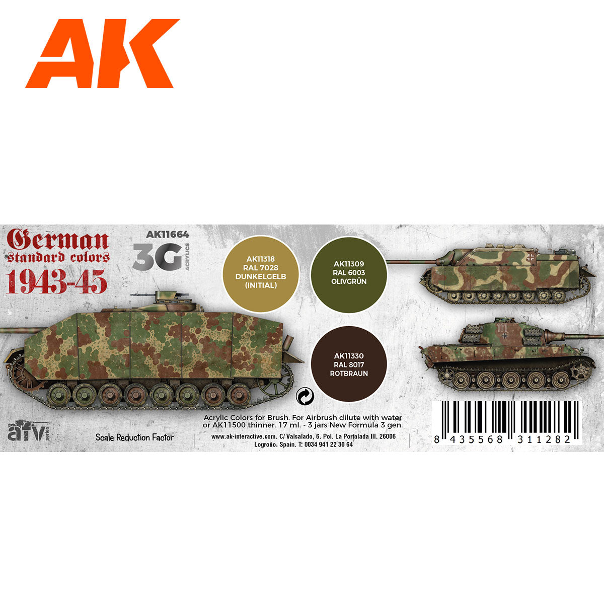 GERMAN STANDARD COLORS 1943-45 - vista 2 - AK