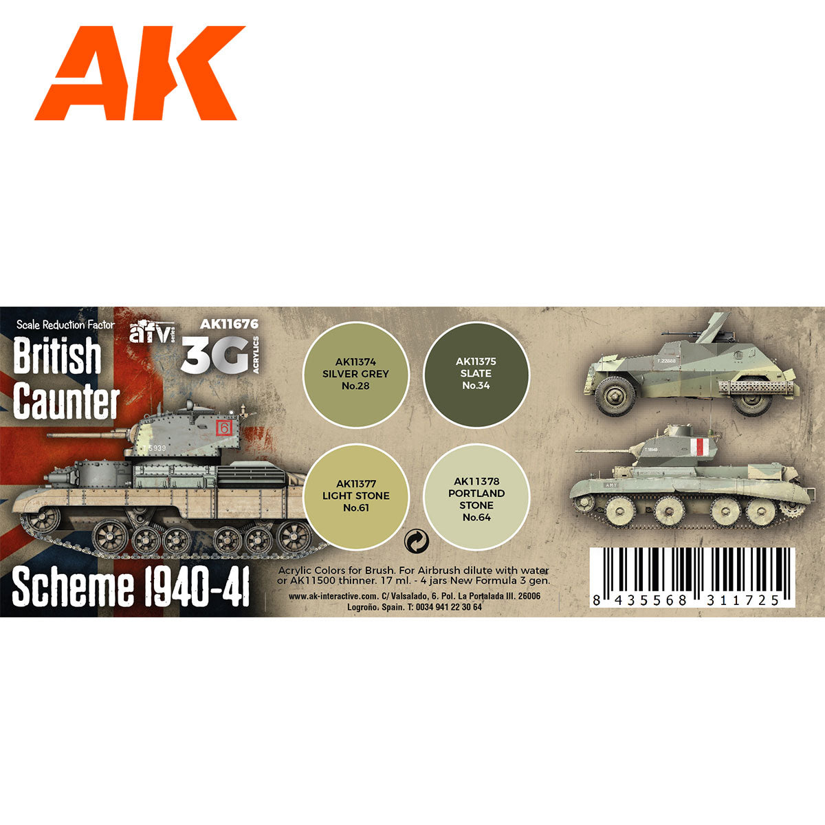 ESQUEMA CAUNTER BRITÁNICO 1940-41 - vista 2 - AK