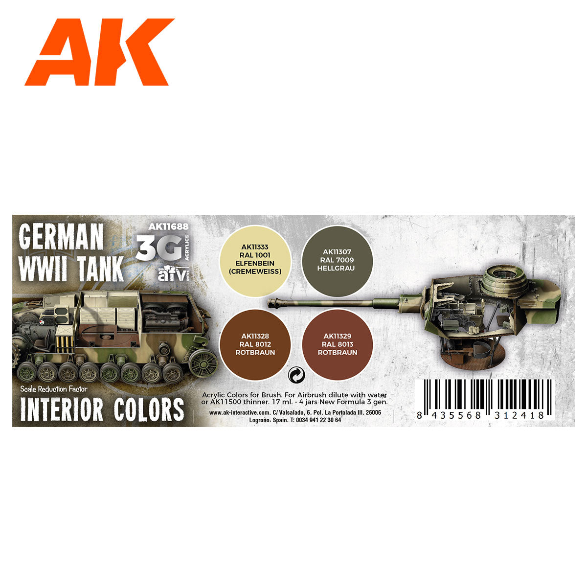 WWII GERMAN TANK INTERIOR COLORS - vista 2 - AK