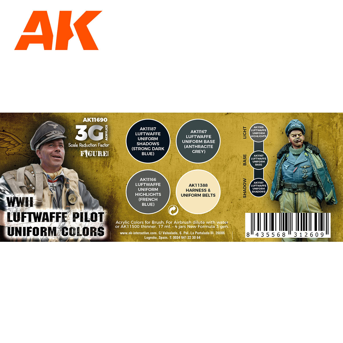 WWII LUFTWAFFE PILOT UNIFORM COLORS - vista 2 - AK