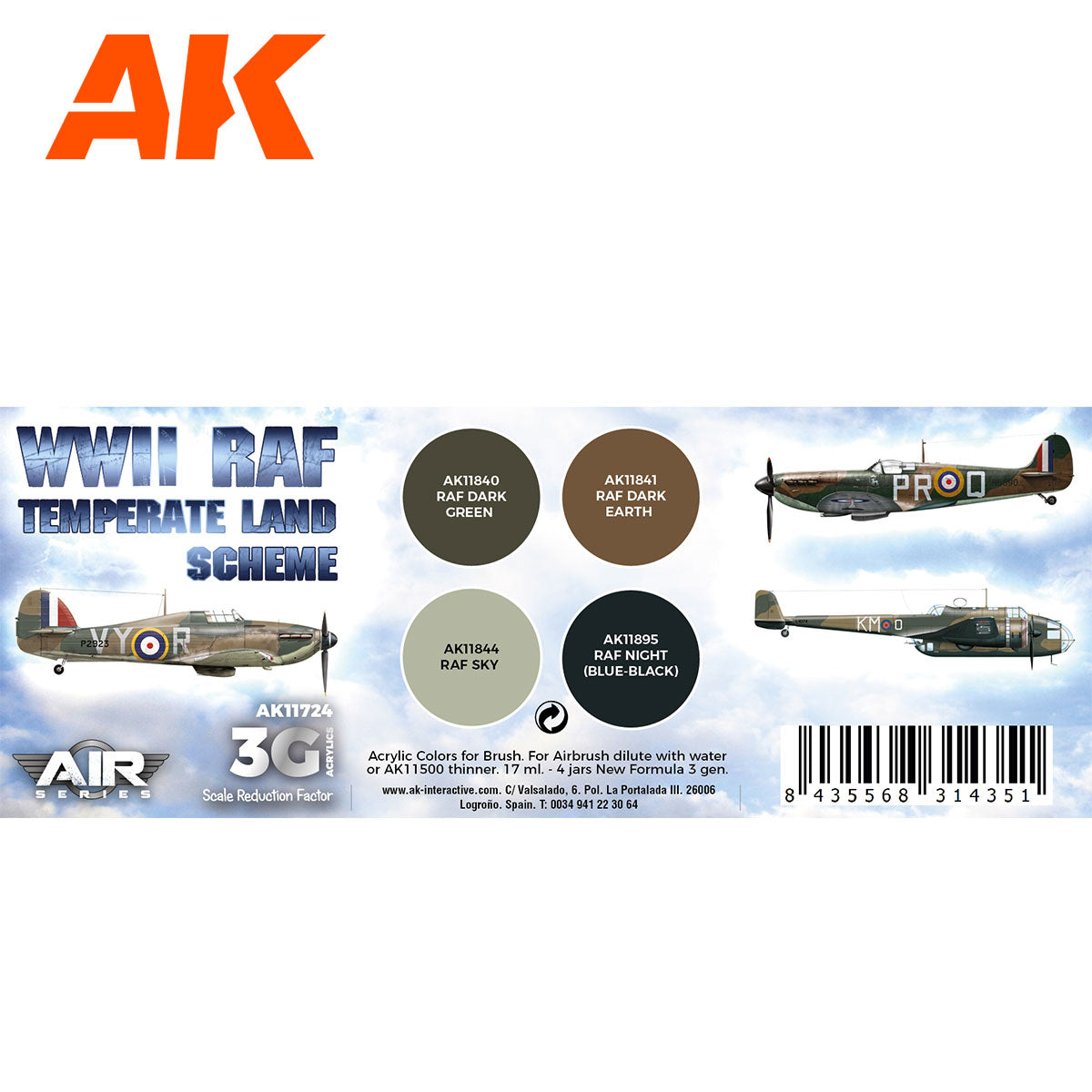 WWII RAF Temperate Land Scheme SET 3G - vista 2 - AK
