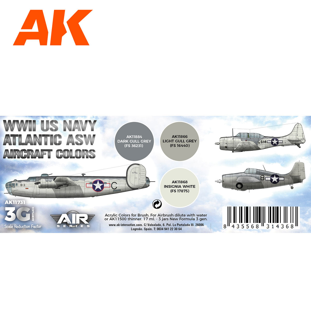 WWII US Navy ASW Aircraft Colors SET 3G - vista 2 - AK