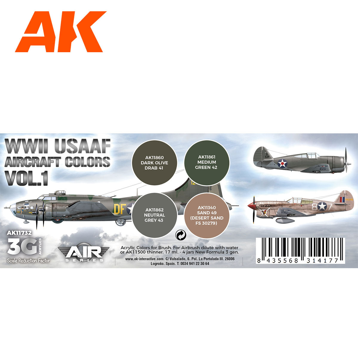 WWII USAAF Aircraft Colors Vol.1 SET 3G - vista 2 - AK