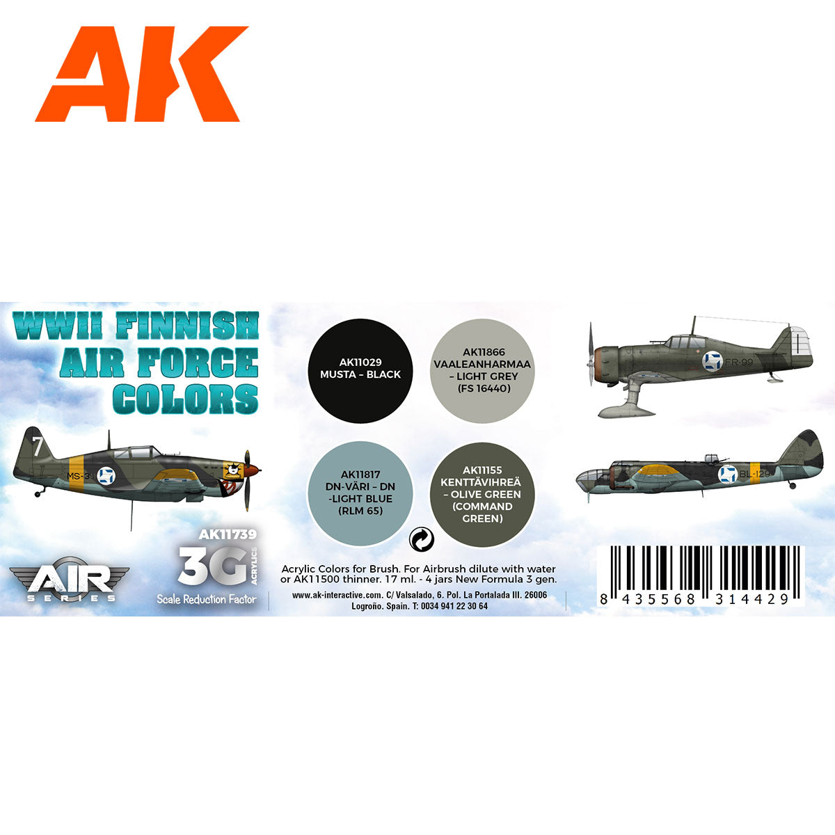 WWII Finnish Air Force Colors SET 3G - vista 2 - AK