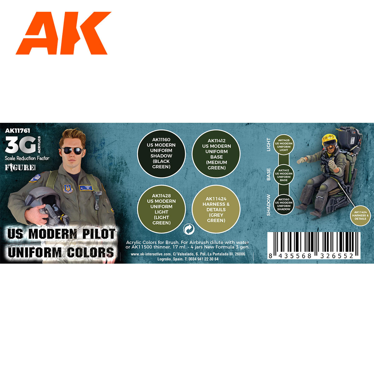 US MODERN PILOT UNIFORM COLORS - vista 2 - AK
