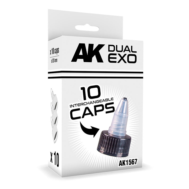 SET BLACK CAPS (24mm diameter) - AK
