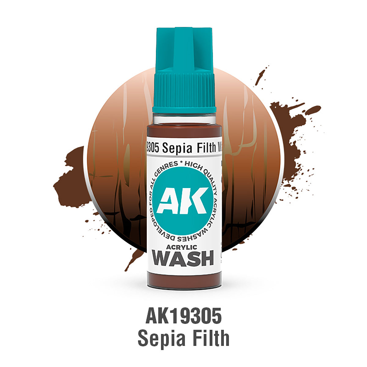 Ak19305 Sepia Filth Wash - AK
