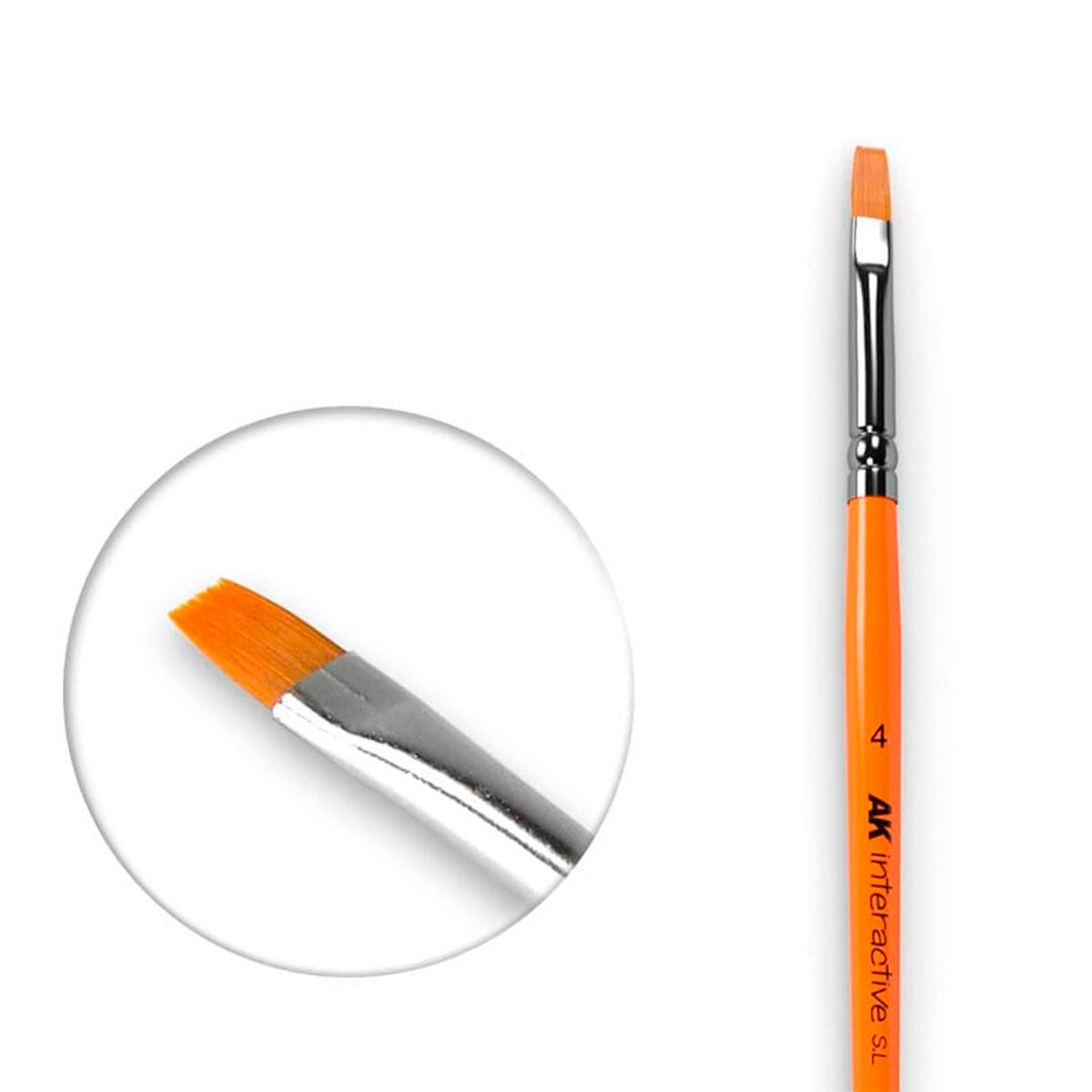 Pincel plano sintetico 4 - AK
