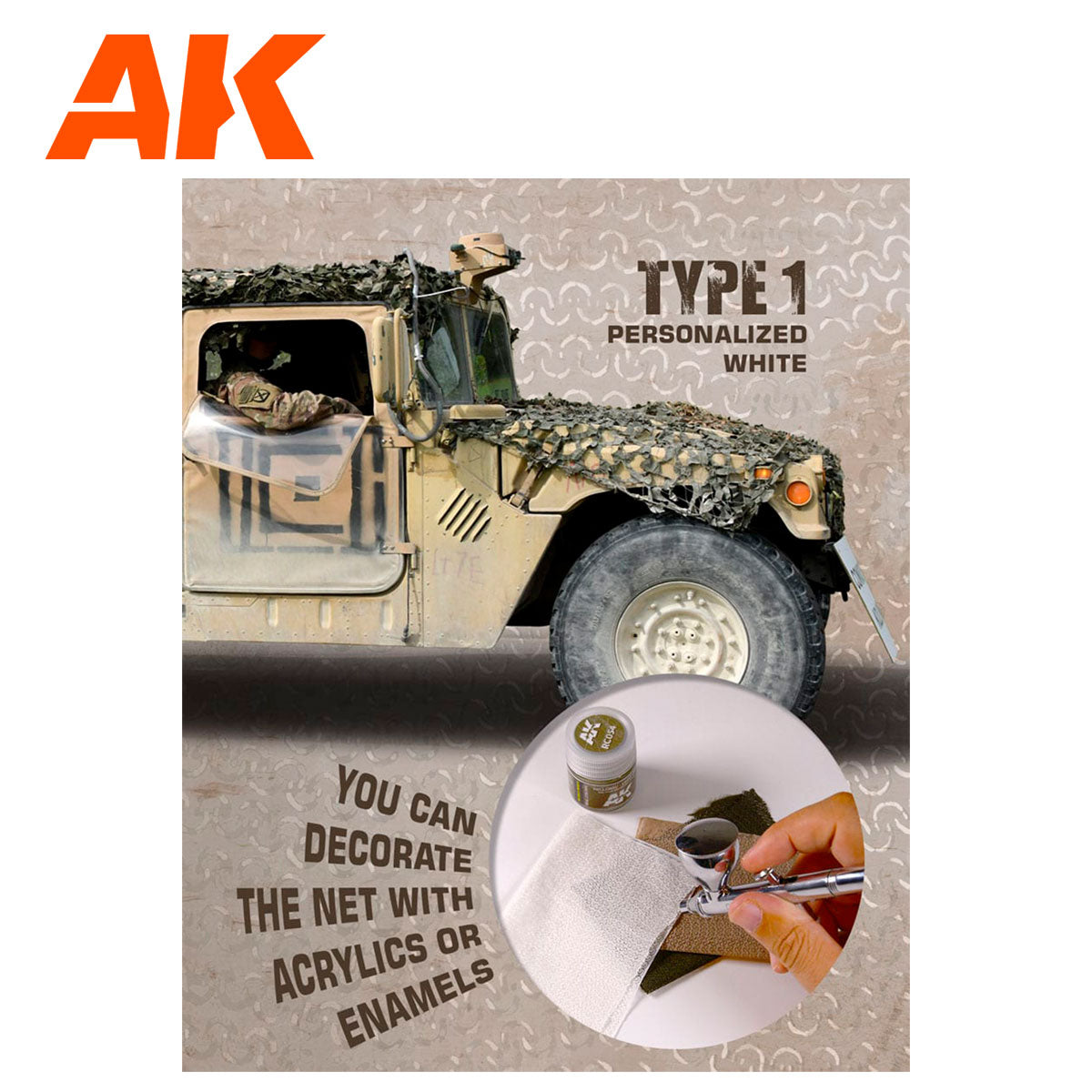 RED DE CAMUFLAJE PERSONALIZADA BLANCA TIPO1 - vista 2 - AK