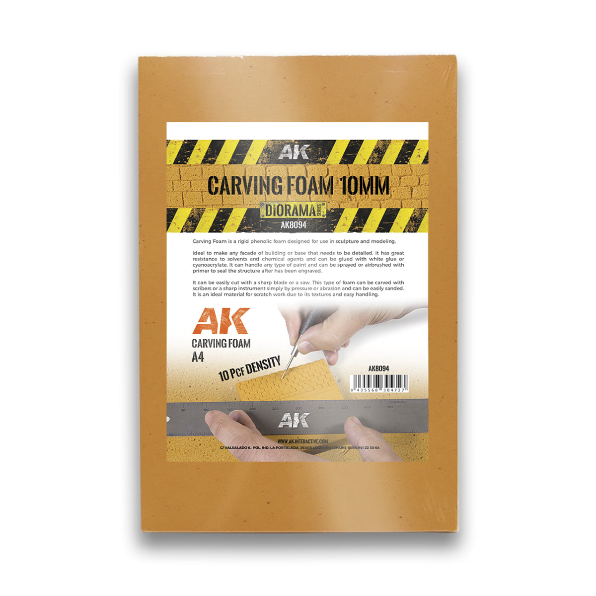 Espuma para tallar 10mm tamaño A4 - AK