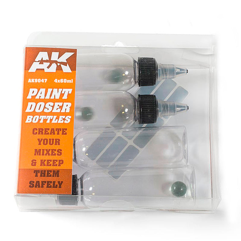 BOTELLAS CON DOSIFICADOR DE PINTURA 60ml. - AK