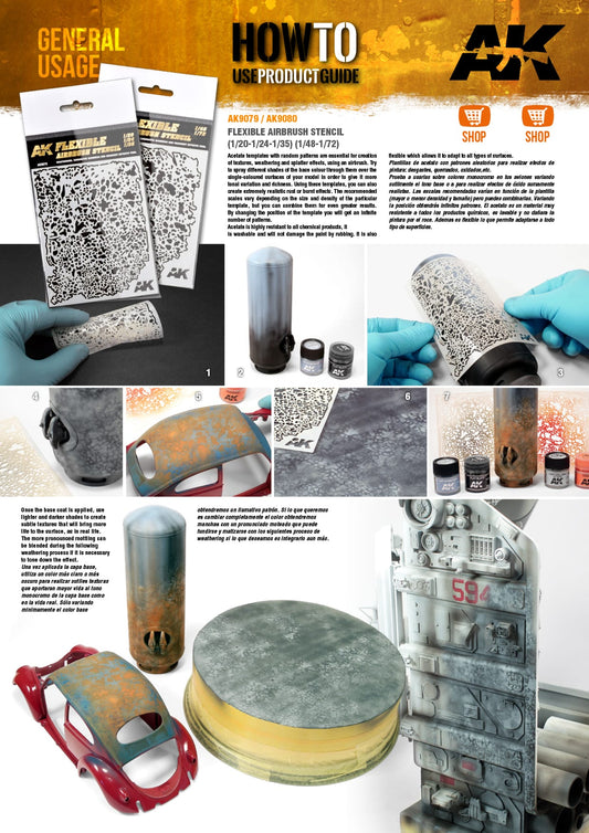 PLANTILLA FLEXIBLE PARA AERÓGRAFO 1/20 – 1/24 – 1/35