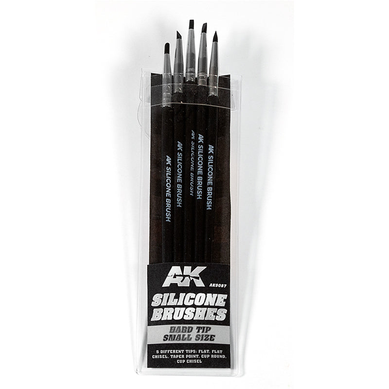 PINCELES DE SILICONA PEQUEÑOS PUNTA DURA (5 LÁPICES DE SILICONA) - AK