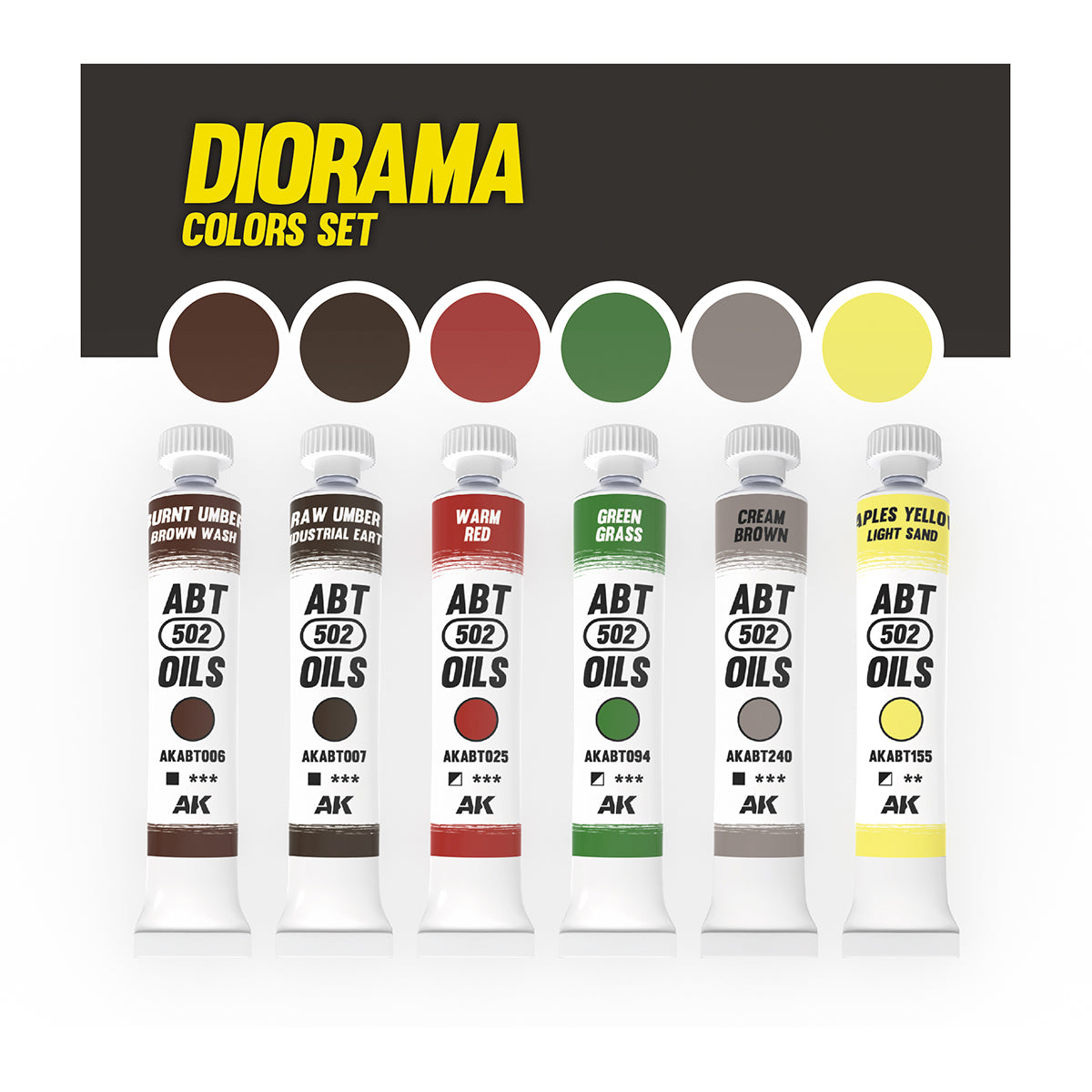 DIORAMA COLORS SET - ABT 502 OILS - vista 2 - AK