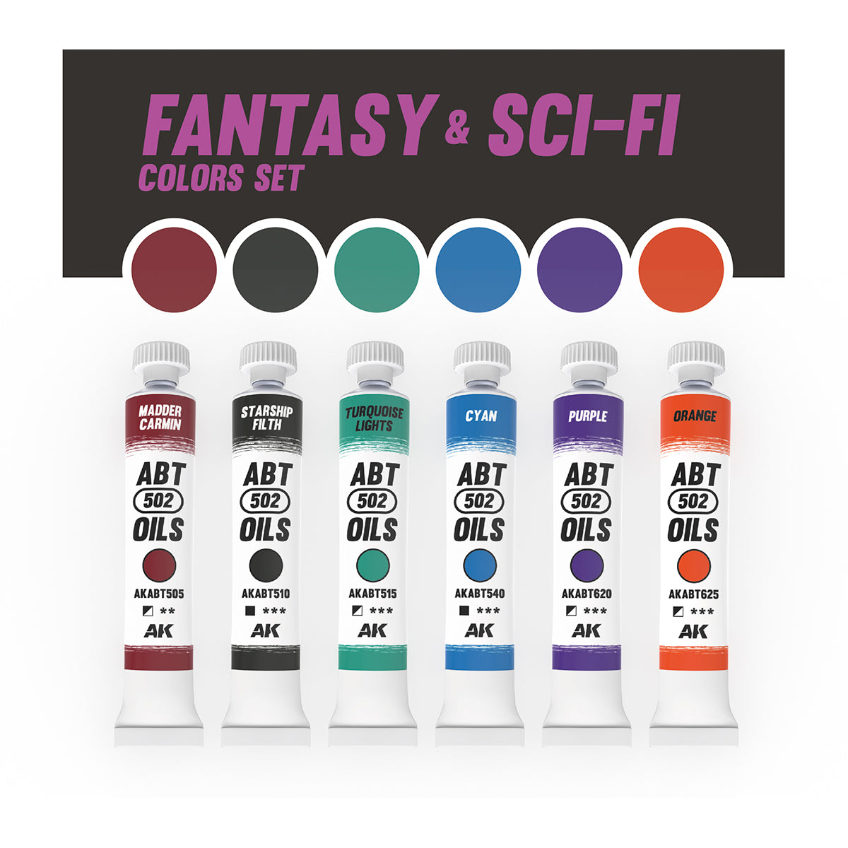 FANTASY & SCI-FI COLORS SET - ABT 502 OILS - vista 2 - AK