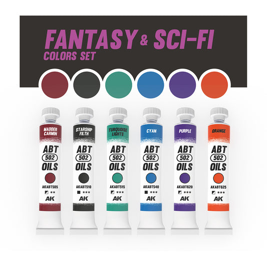 FANTASY & SCI-FI COLORS SET - ABT 502 OILS