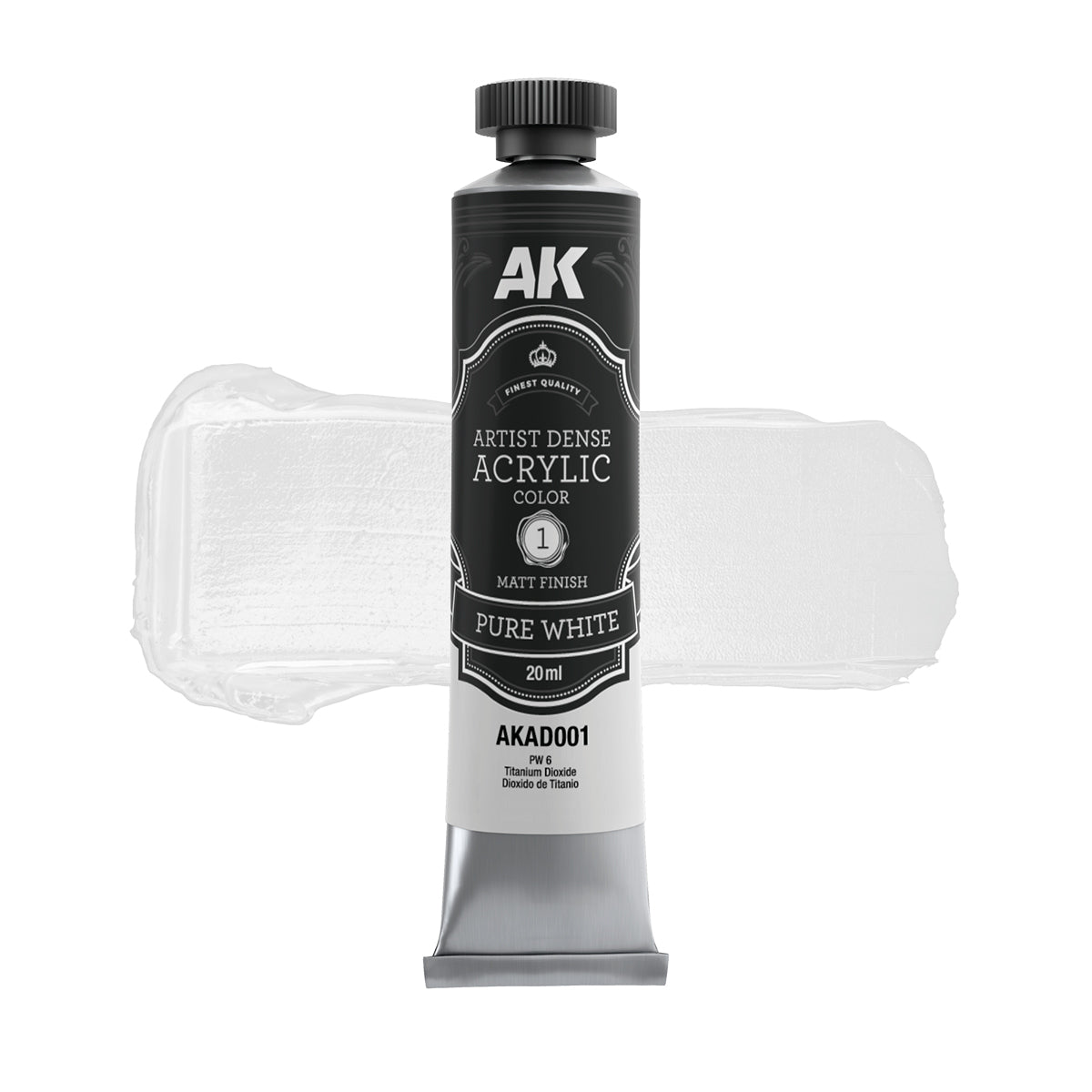 PURE WHITE – ARTISTIC DENSE ACRYLIC COLOR - AK
