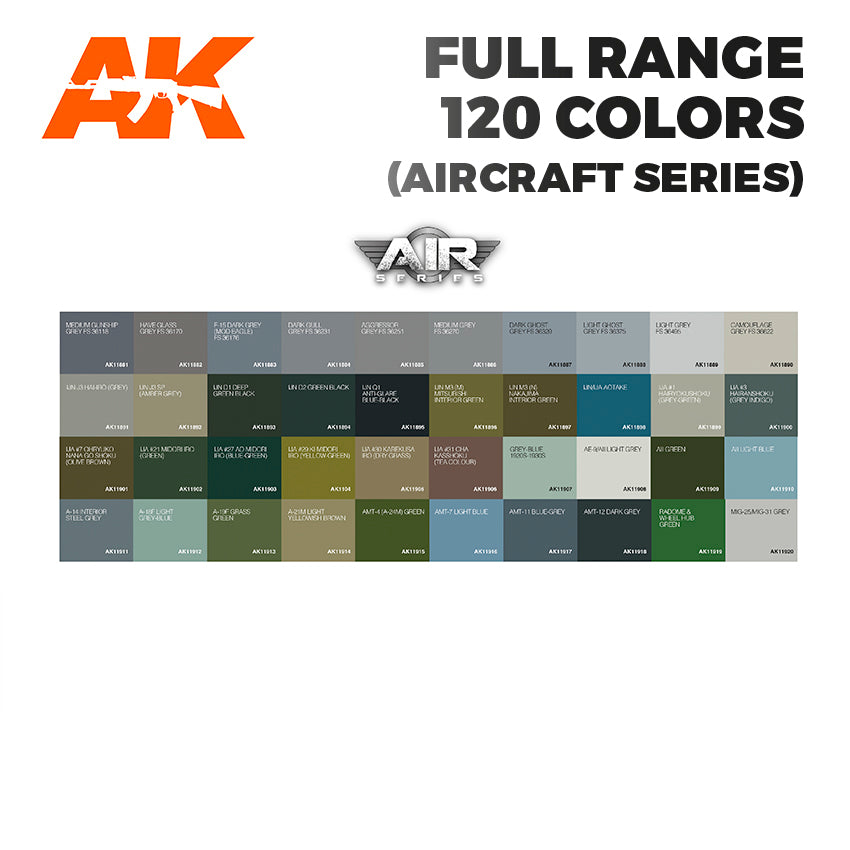 AK 3G RANGE AIR 120 referencias AIR colors - vista 3 - AK