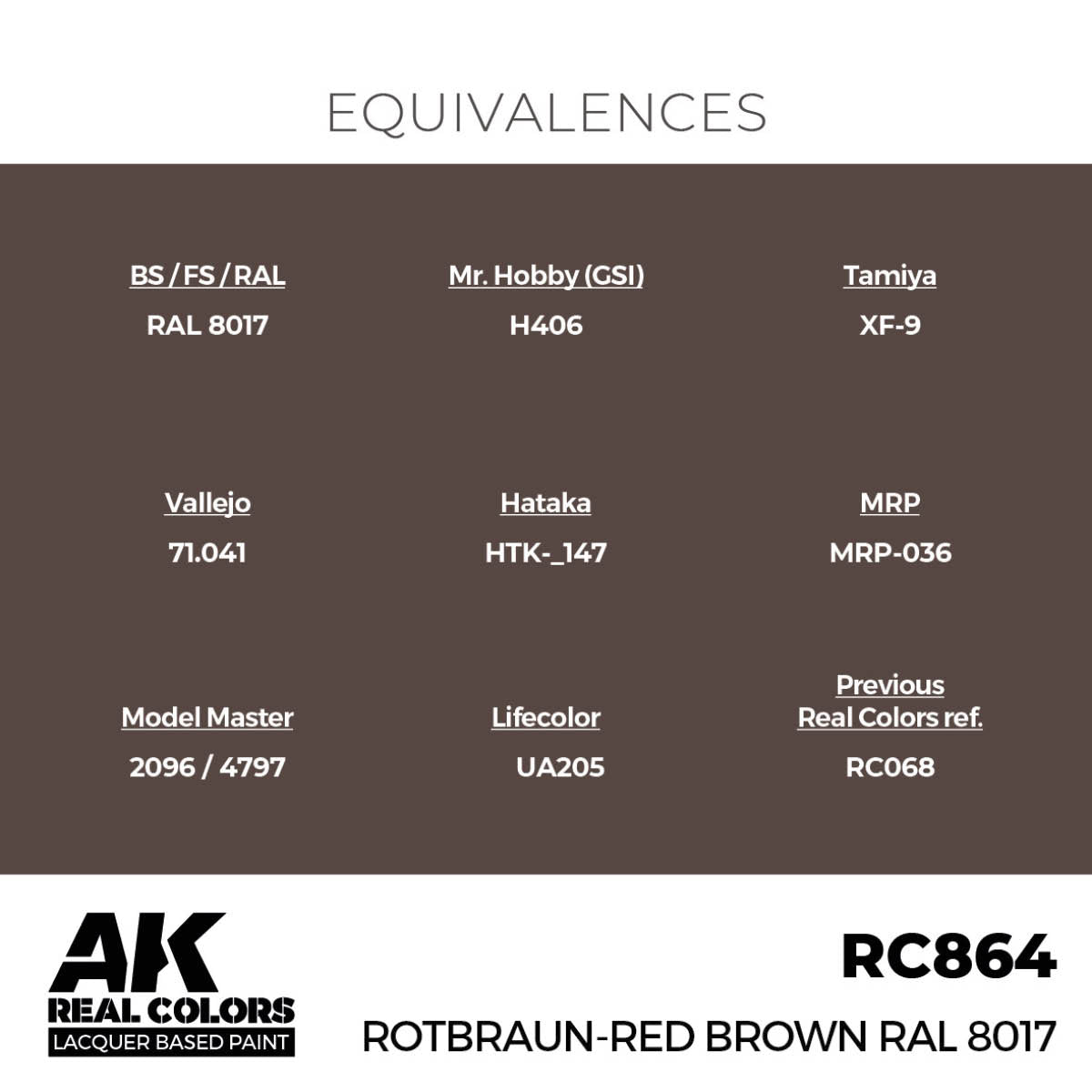 Rotbraun-Red Brown RAL 8017 17 ml. - vista 3 - AK