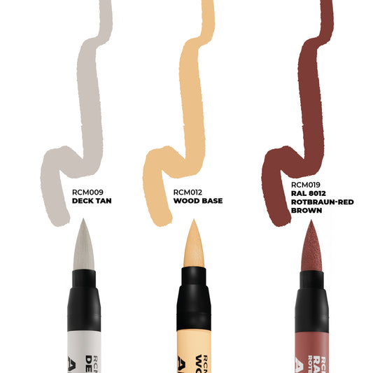 SHIPS & DECKS - SET 3 REAL COLORS MARKERS