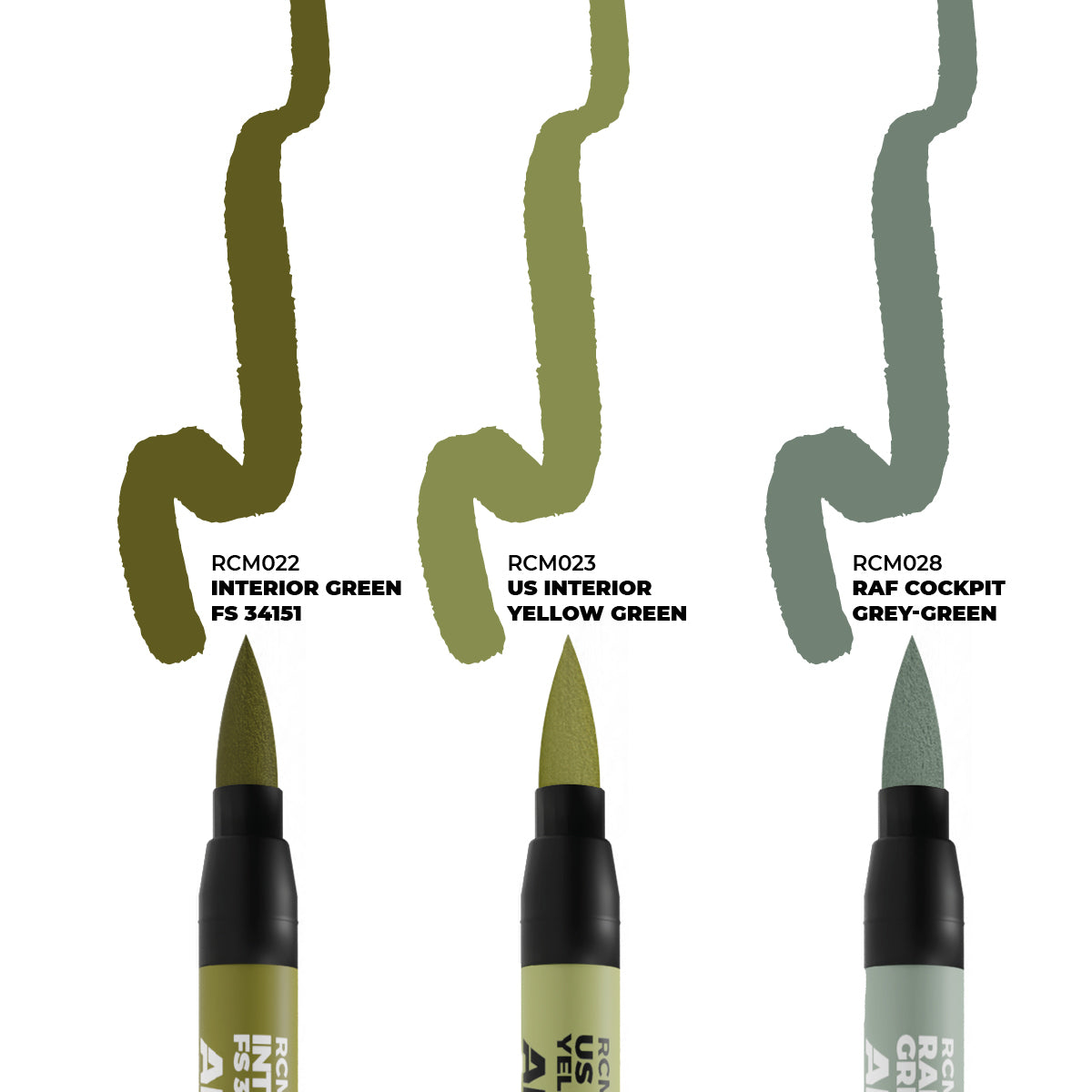 WWII ALLIED AIRCRAFT COCKPIT COLORS - RC MARKERS SET - vista 2 - AK