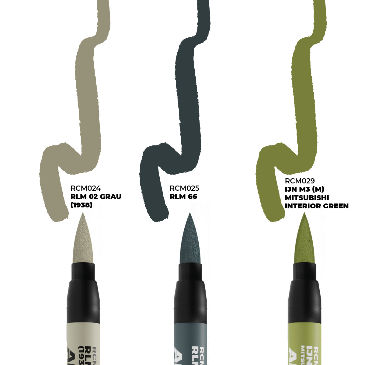 WWII AXIS AIRCRAFT COCKPIT COLORS - RC MARKERS SET - vista 2 - AK