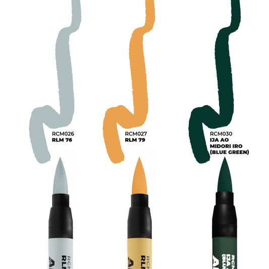 WWII AXIS AIRCRAFT SQUIGGLE CAMOUFLAGE COLORS – RC MARKERS SET