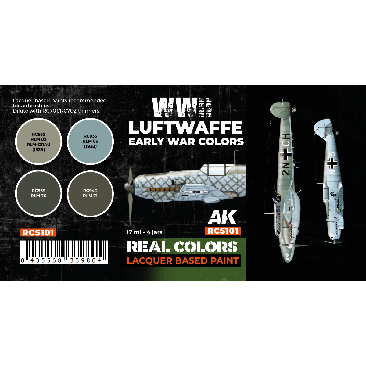 WWII Luftwaffe Early War Colors SET - vista 2 - AK