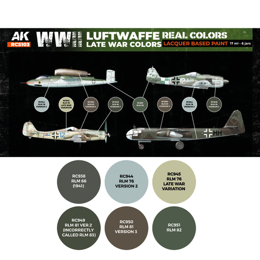 WWII Luftwaffe Late War Colors SET