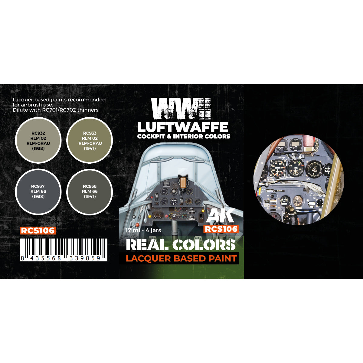 WWII Luftwaffe Cockpit & Interior Colors SET - vista 2 - AK