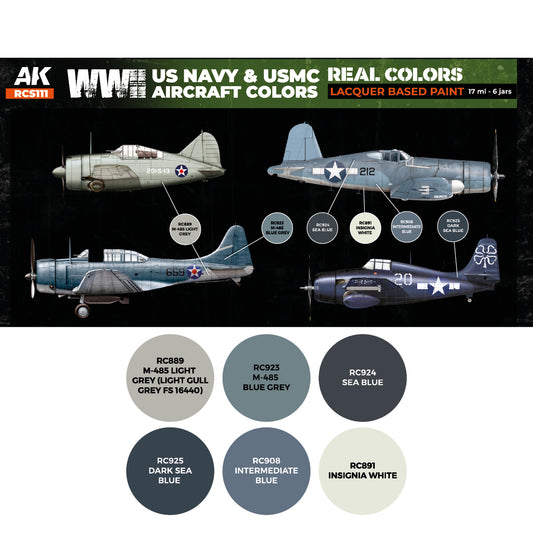 WWII US Navy & USMC Aircraft Colors SET