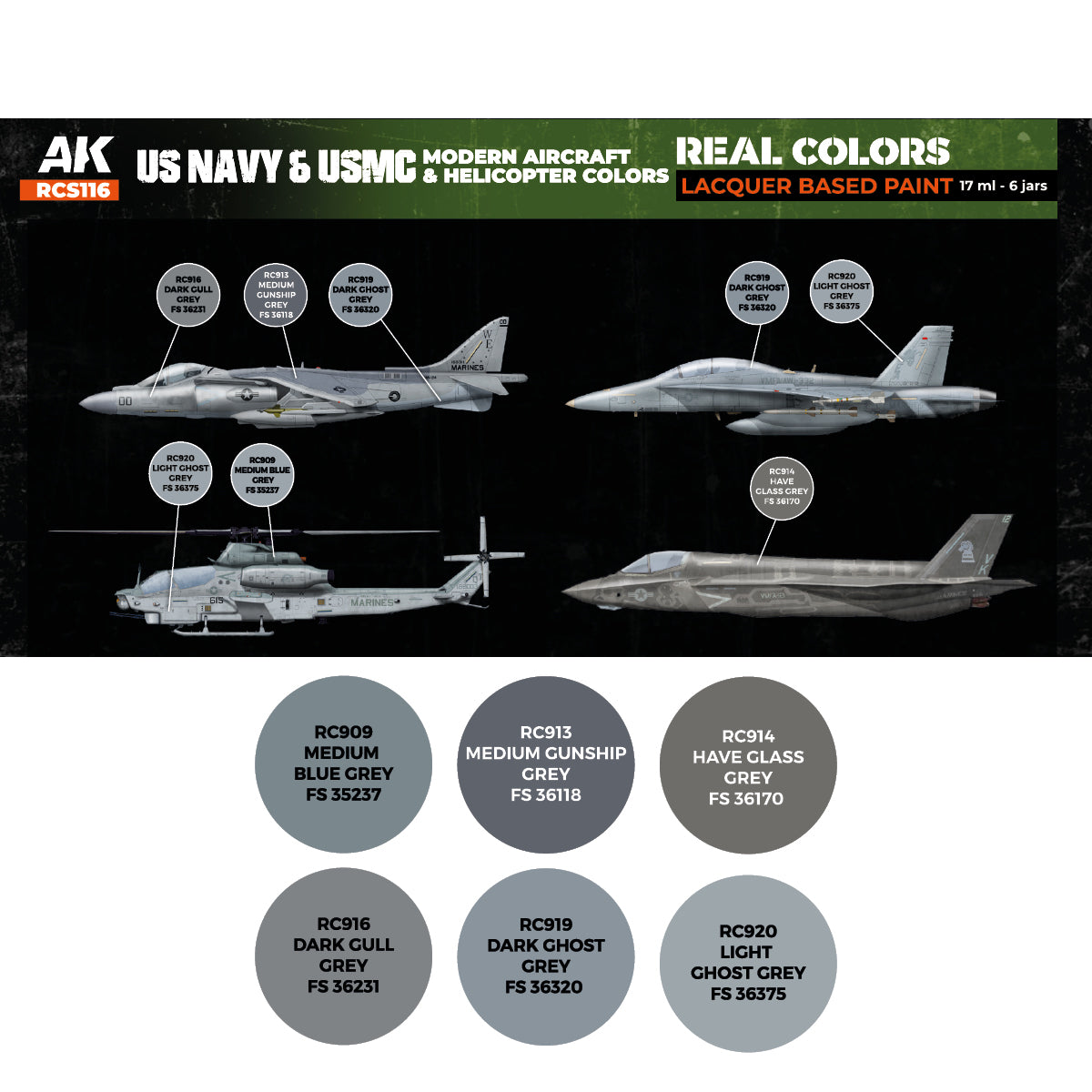 US Navy&USMC Modern Aircraft&Helicopter Colors SET - vista 2 - AK