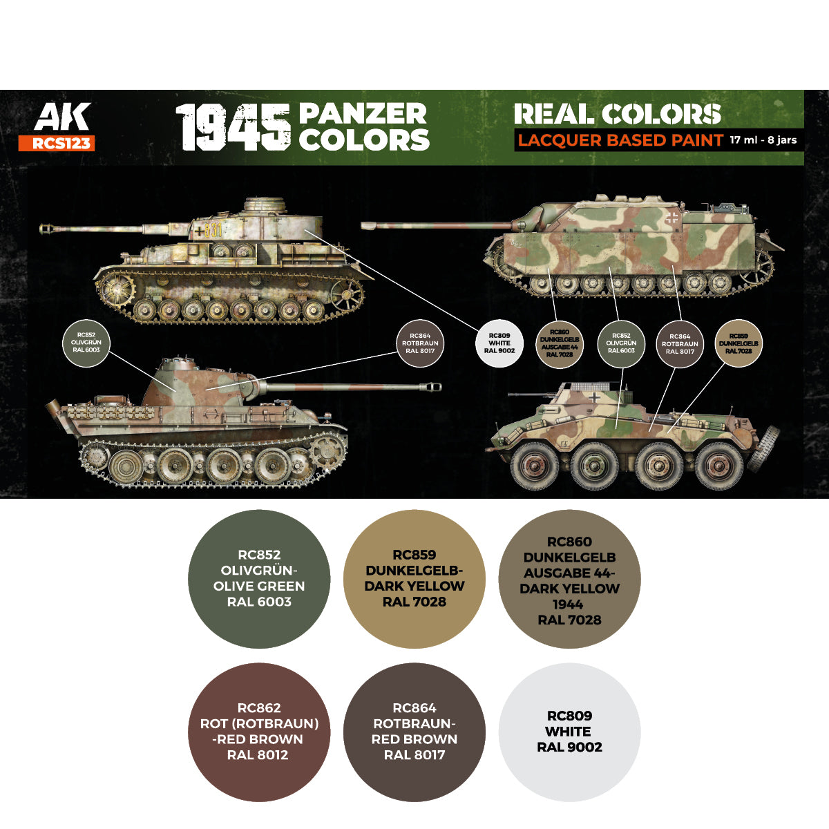 1945 Panzer Colors SET - vista 2 - AK