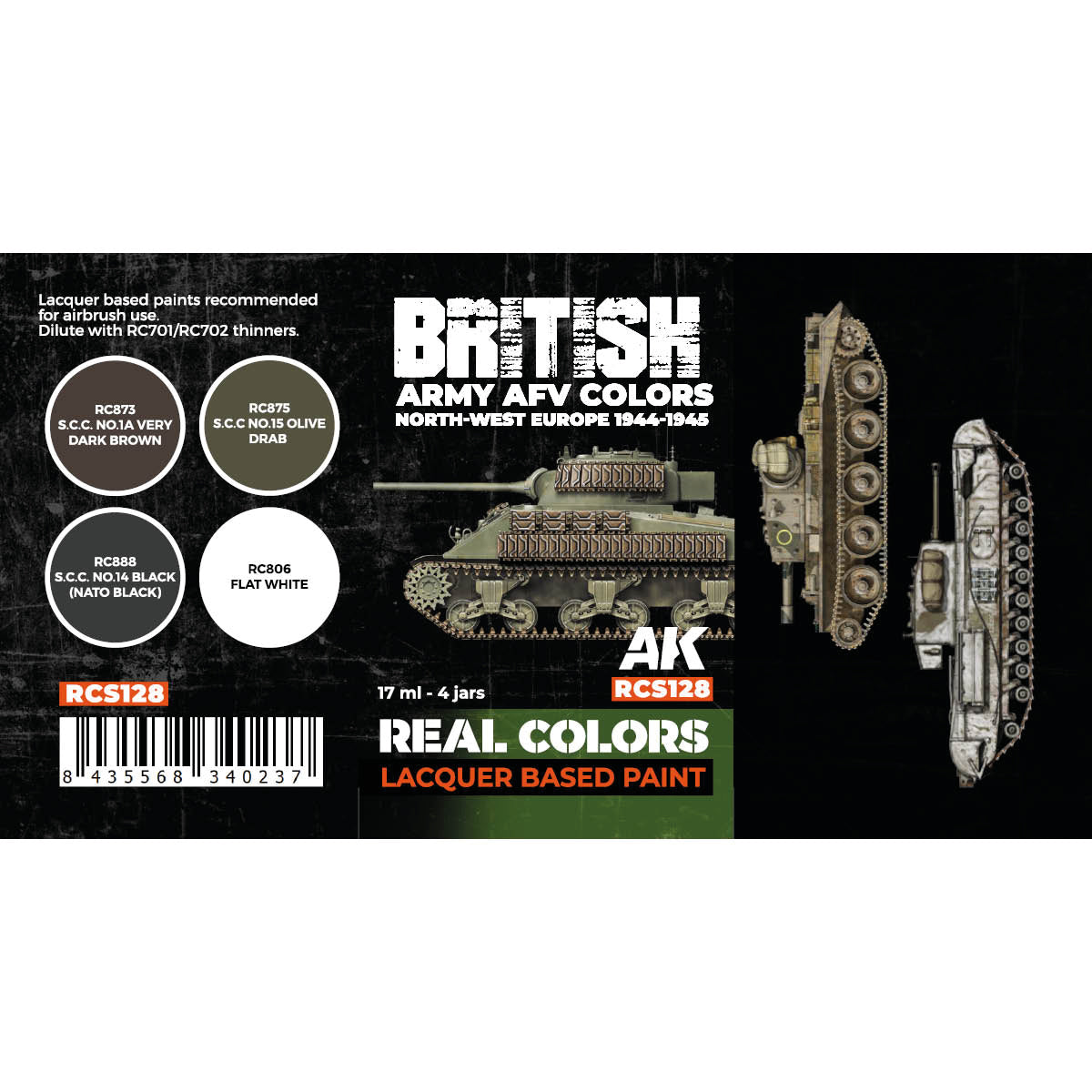 British Army AFV Colors. North-West Europe 1944-1945 SET - vista 2 - AK