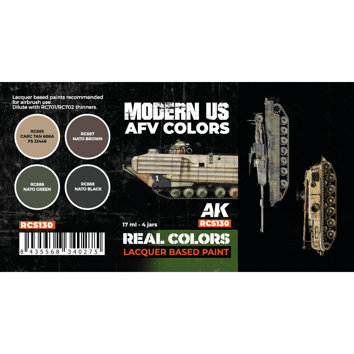 Modern US AFV Colors SET - vista 2 - AK