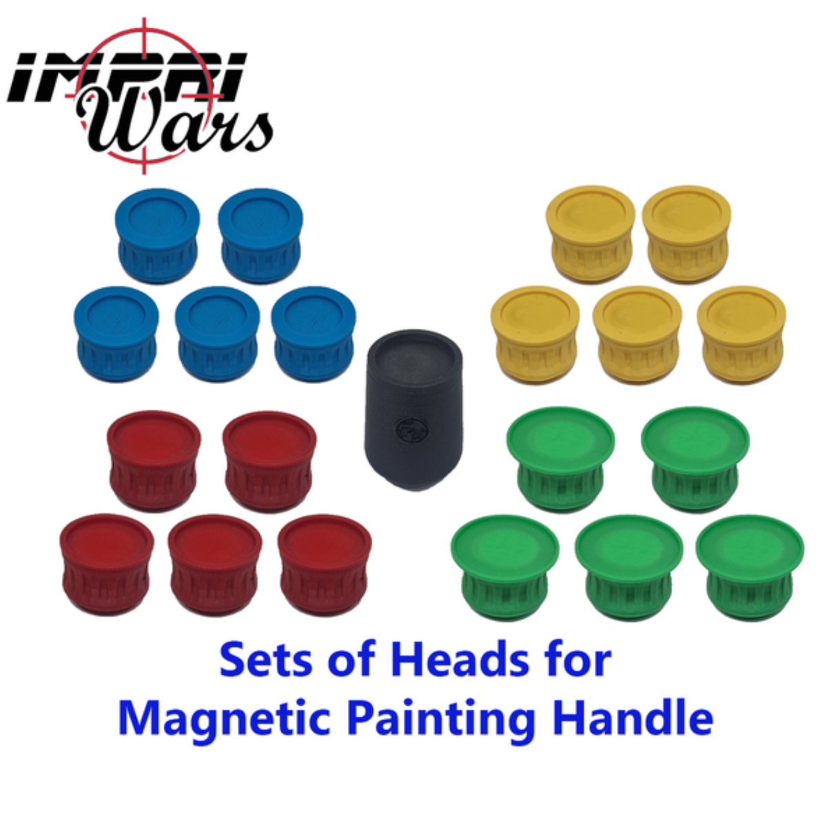 Set de 5 Cabezales de 40mm para Mango de Pintura Imantado - ImpriWars