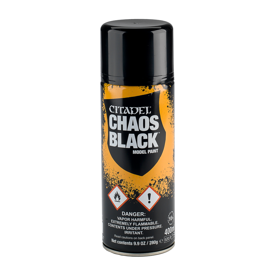 CHAOS BLACK SPRAY PAINT (UK/ROW) - Games Workshop