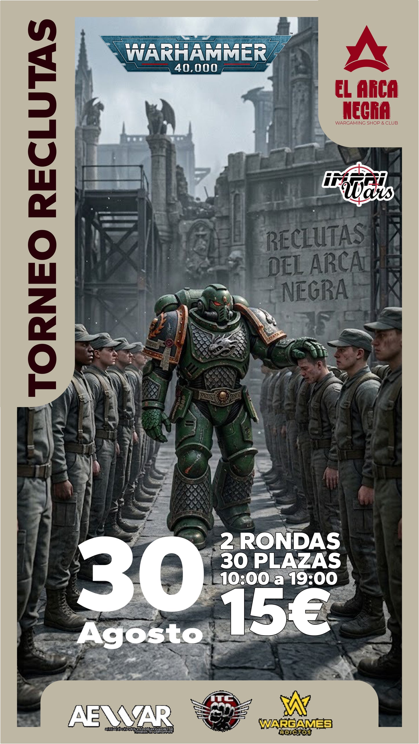 40k Torneo Reclutas 2000 puntos, 30 agosto