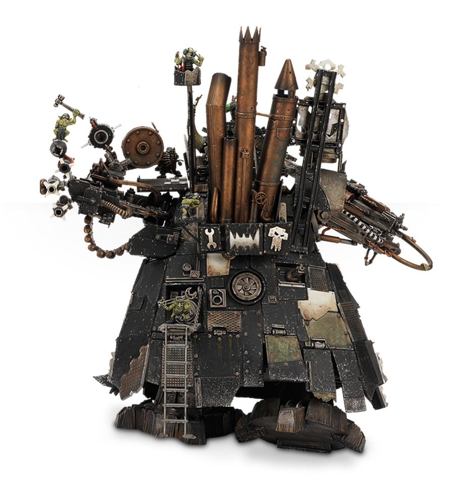 Pizoteador orko - detalle del armamento